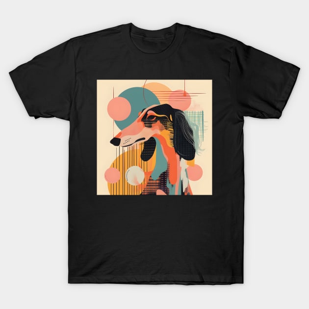 Saluki in 70's T-Shirt by NatashaCuteShop